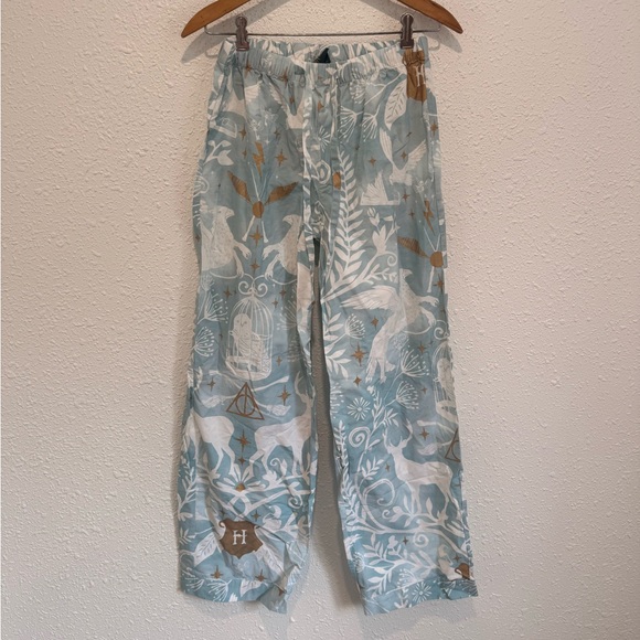 Pottery Barn Teen Harry Potter Magical blue Damask Pajama Set Size Medium - Picture 5 of 10